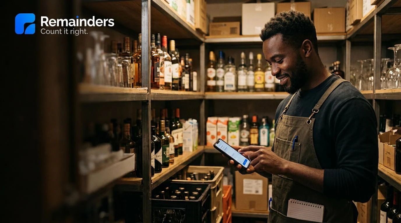 A stock counter using Remainders among stocked shelves